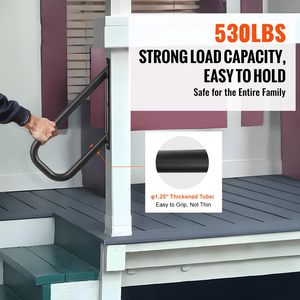 Barandilla de Escalera Interior de Metal Resistente, Pasamanos Antideslizantes para Escalones Exteriores - Product Image 5