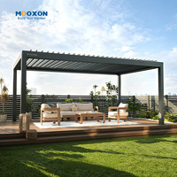 Pergola à lames orientables en aluminium robuste, résistante aux vents forts et à la neige, pour projets résidentiels et commerciaux
