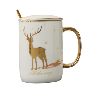 Taza de Café de Porcelana Blanca de Alta Calidad, 24k, Heraeus Alemania, con Logotipo Personalizado en Oro Real, Regalo Empresarial Personalizado - Product Image 2