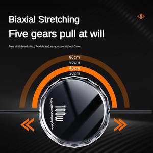 100w फास्ट चार्जिंग क्रिस्टल डायमंड टेलीस्कोपिक डेटा केबल 3-इन-1 हुवी एंड्रॉइड के लिए - Product Image 4