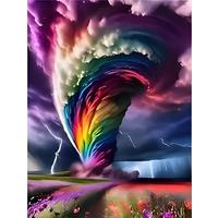 Offre Spéciale – Kits de Peinture Diamant 5D DIY Personnalisés Effet Tornade Arc-en-ciel, Perles Rondes Complètes, pour Adultes, Décoration Murale Maison
