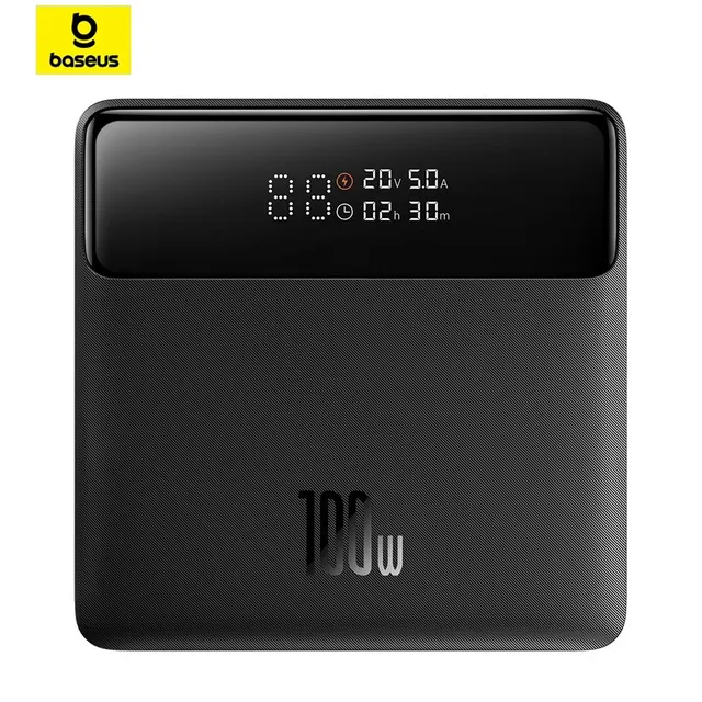 Baseus 100W Power Bank 20000mAh Portable Mobile Power Battery Pack Charger, Suitable for NotebooksHuawei, Xiaomi, Apple, Samsung