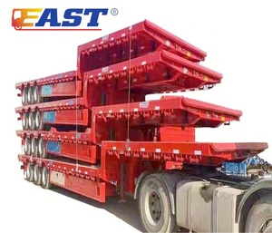 Đông Phẳng Xe Tải Nền Tảng <span class=keywords><strong>Semitrailer</strong></span> 20 Feet 40ft <span class=keywords><strong>Container</strong></span> Phẳng Bán Trailer 3 Trục 40Feet Phẳng Trailer - Product Image 2