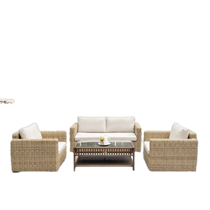 Moderno al aire libre PE ratán sofá conjunto con marco de acero fuerte cómodo Patio muebles de jardín para patio y Villa - Product Image 1