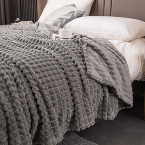Morbida Coperta in Flanella a Quadri, Spessa Coperta a Righe e Nido d'Ape per Camera <span class=keywords><strong>da</strong></span> Letto, Soggiorno, Auto, Divano, Viaggi - Product Image 4