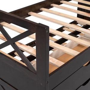 Tempat tidur ruang tamu Modern furnitur tempat tidur kayu <span class=keywords><strong>Sofa</strong></span> dengan laci penyimpanan - Product Image 3