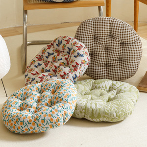 Cotton Linen Round Seat Cushion Extra Soft Breathable For Living Room Bedroom Study Outdoor Balcony - Product Image 3