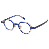 Lunettes rétro pour femmes, nouvelle mode, petit cadre plat et neutre avec couture colorée, peut être assortie, avec des lentilles