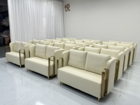 Ensemble de table à manger en acier inoxydable de style italien, 2 places, canapés de café, mobilier de luxe pour hôtel, restaurant coréen occidental, café