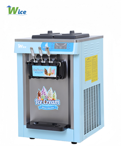 Máquina de helado suave para vendedores ambulantes, produce conos al día, 2000W, de mostrador, para servir sorbete, máquina comercial de yogur helado WICE - Product Image 1