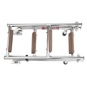 HANSE-<span class=keywords><strong>escalera</strong></span> plegable de acero inoxidable para <span class=keywords><strong>barco</strong></span>, escalones de <span class=keywords><strong>madera</strong></span> de teca, Hardware de <span class=keywords><strong>escalera</strong></span> para yate marino - Product Image 6