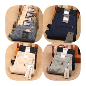 Pantaloni Chino Classici da Uomo, Vestibilità Dritta, Casual Business, Morbidi Pantaloni <span class=keywords><strong>Kaki</strong></span> da Lavoro - Product Image 5