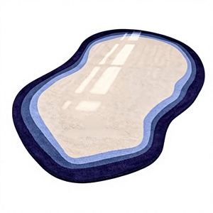 Tapis de salon en laine tuftée à la main, design moderne personnalisé 2026, vente en gros, textiles indiens, à poils ras, avec envers en latex - Product Image 1