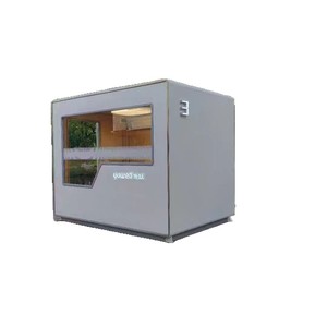 Kiosque alimentaire mobile 4,8 m en acier inoxydable, boîte carrée, boutique de boissons extérieure, montage facile, alimentation intégrée - Product Image 5