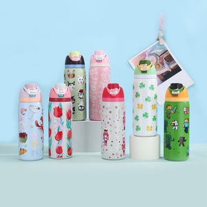 Botella de Agua Personalizada de 24/32 Oz, con Aislamiento al Vacío de Acero Inoxidable 304, Aislamiento Térmico de 6-12 Horas, Taza de Camping - Product Image 1