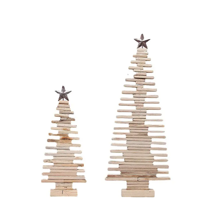 زينة لعطلة عيد الميلاد الإبداعية المنزل جيا تشينغ عيد الميلاد شجرة الحرف الخشبية الحلي سانتا كلوز عيد الميلاد شجرة
