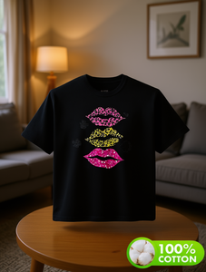 T-Shirt Casual da Donna My Moer, Manica Corta, Collo Tondo, Puro Cotone, Stampa con Motivo a Lettere, Vestibilità Regolare, Per Tutte le Stagioni - Product Image 2