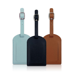 Customized PU leather luggage <b>tag</b> for carrying and identifying personal information - Product Image 4