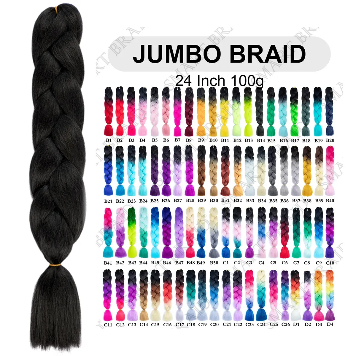 Wholesale Synthetic Hair Super Jumbo Hair Braids Synthetic Yaki Texture Ombre Jumbo Braiding Hair Extensions For Woman