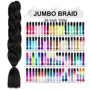 Wholesale Synthetic Hair Super Jumbo Hair Braids Synthetic Yaki Texture Ombre Jumbo Braiding Hair Extensions For Woman