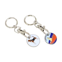 Métal panier jeton coin verrouillage puce chariot porte-clés jeton porte-clés