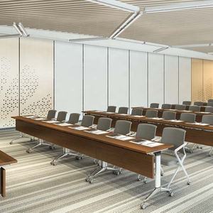 Muebles de oficina comercial, mesa de entrenamiento móvil con marco de mesa abatible, para reuniones - Product Image 4