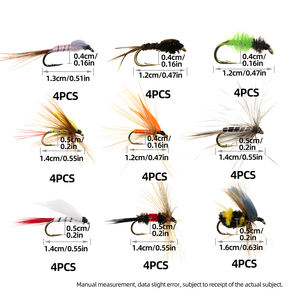 Juego de 72 Moscas Artificiales de Doble Cara para Pesca en Agua Seca y Húmeda, con Caja Impermeable Negra para Lubina y Peces de Agua Dulce en Ríos, Lagos y Arroyos - Product Image 4