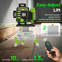 Adaptateur de niveau laser HUEPAR, base rotative à 360 degrés en métal pour trépied de niveau laser, réglage automatique mains libres AT5