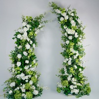 Décoration de fleurs artificielles NINI, grande arche de fleurs blanches et vertes, décoration haut de gamme pour arche de mariage, pour la décoration de mariage