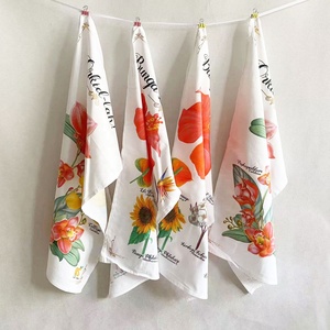 MOQ 100pcs Custom Design Full Color Digital 100% Cotton Flour Sack Kitchen Dish <strong>Towel</strong> Print Design Kitchen Cleaning <strong>Tea</strong> <strong>Towels</strong> - Product Image 5