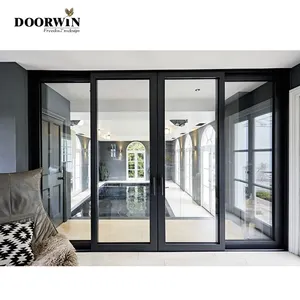 Heavy-Duty Commercial Modern Energy Efficient Office Door External Glass Slide Large Sliding Patio Doors And Windows For Home