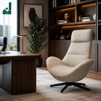 Fauteuil lounge ergonomique moderne à dossier haut en tissu avec base croisée pour zone de réception, bureau, usage commercial