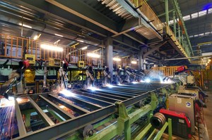 Automatic H Beam Welding Robot System with PLC Motor & Engine for Structural Steel Fabrication High Efficiency Seam <b>Tracking</b> - Product Image 3