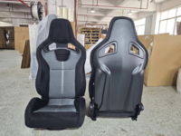 Sièges de voiture universels réglables en fibre de carbone, simulateur de course en cuir PVC de haute qualité pour station de jeu