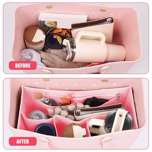 Organizador para Bolsa de Playa Bogg, Compatible con la Bolsa Bogg, Organizador para Bolsa Simply Southern, Inserto de Fieltro con 7 Bolsillos - Product Image 4