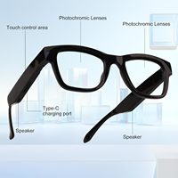 Lunettes Intelligentes IA avec Verres à Changement de Couleur pour la Traduction dans Plus de 160 Langues, Assistant Vocal, Étanchéité IPX-5, Caméra 8MP