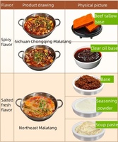 Auténtico Chongqing picante Base caliente comercial mantequilla Maocai picante Malatang condimento salsa de sopa para cocinar bolsa caja