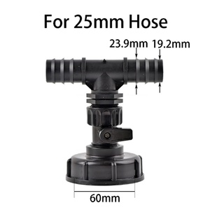 Raccord d'eau 1/2'' 3/4'' 1'' pour tuyau de jardin, connecteur de robinet S60 à filetage grossier, coudé pour réservoir IBC, connecteur de tuyau PE - Product Image 3