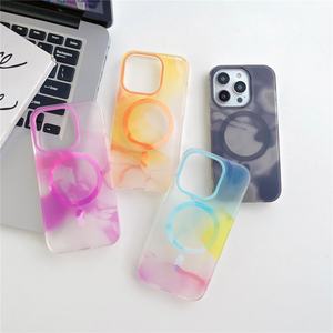 Funda magnética para teléfono móvil con arcoíris mate de acuarela a la moda para iPhone 11 12 13 14 15 Pro Max 14 15 Plus, funda protectora para teléfono - Product Image 6