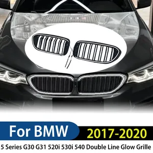 ชุดแต่งกระจังหน้ารถยนต์ StarNav สำหรับ BMW ซีรีส์ 5 รุ่น G30 G31 520i 530i 540i ปี 2017-2020 แบบเส้นคู่เรืองแสง พร้อมดิฟฟิวเซอร์ - Product Image 3