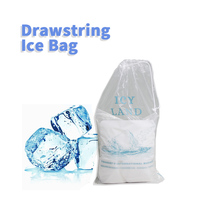 Sac en plastique pour glace de 8 lb, 10 lb, 5 kg avec poignée à cordon, sac en plastique pour glaçons