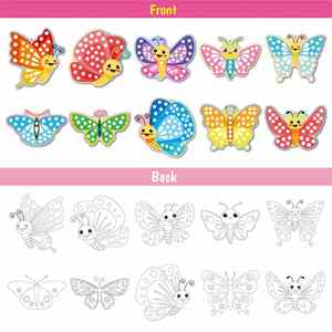 Toddler Arts and Crafts <b>Kit</b> Toy Butterfly Theme Cute Cartoon Ideal Gift Girls Birthday <b>Diy</b> Assorted Mosaic <b>Kits</b> for Kids - Product Image 4