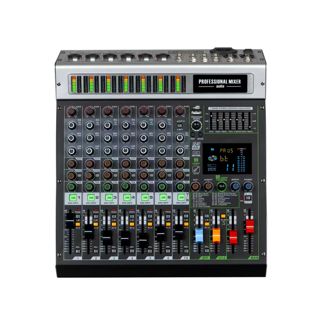 Brand New 8-Channel Interface Audio 99DSP Effects Digital Professional Audio Mixer with 2 Marshals with USB +48V Phantom Power