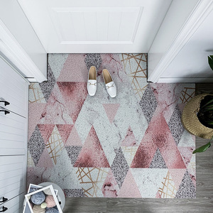 Alfombra de Entrada de Estilo Nórdico con Diseño de Patchwork, Rectangular, de Fibra de Polipropileno, Antideslizante, para Uso Doméstico, Patrón 1 2 3 4, Fácil de Limpiar, AP DZJ001 - Product Image 3
