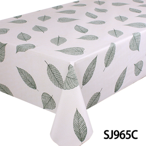<span class=keywords><strong>Nappe</strong></span> rectangulaire en PVC ciré, lavable, résistante à l'eau, pour usage <span class=keywords><strong>extérieur</strong></span>, motif feuilles colorées/blanc - Product Image 3