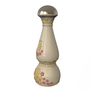 Vente en gros <span class=keywords><strong>Bouteille</strong></span> <span class=keywords><strong>de</strong></span> vin en porcelaine personnalisable faite à la main <span class=keywords><strong>Bouteille</strong></span> <span class=keywords><strong>de</strong></span> <span class=keywords><strong>tequila</strong></span> en céramique jaune crème avec crâne et motif floral en relief - Product Image 2