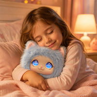 Peluche interactive parlante AI avec yeux lumineux, jouet en peluche multilingue, poupée douce de 10 cm en coton PP pour enfants