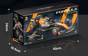 Modèle de voiture de course F1 McLaren Orange 1:8 en blocs de construction, 2120 pièces, transformable en <span class=keywords><strong>avion</strong></span>, avec télécommande et éclairage - Product Image 6