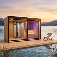 Sauna extérieur et bain froid combinés, fonction vapeur sèche traditionnelle, fourniture directe usine