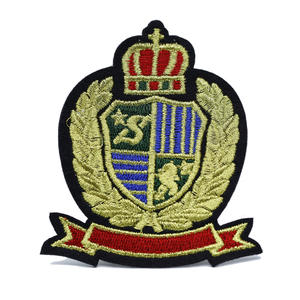 Écusson brodé personnalisé pour vêtements, patch brodé en <span class=keywords><strong>chenille</strong></span>, écusson thermocollant, badge brodé à la main en <span class=keywords><strong>fil</strong></span> métallique - Product Image 5